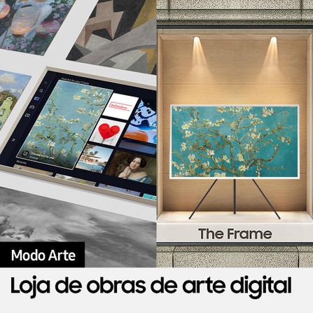 Samsung Smart TV 65" QLED The Frame 2022 65LS03B, Tela Matte, Suporte de Parede Slim Incluso