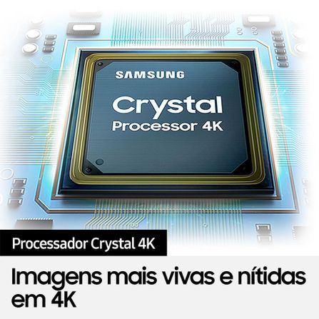 Samsung Smart TV 43" UHD 4K 43CU7700 2023, Processador Crystal 4K, Gaming Hub, Visual Livre de Cabos