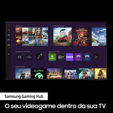 Samsung Smart TV 70" UHD 4K 70CU7700 2023, Processador Crystal 4K, Gaming Hub, Visual Livre de Cabos