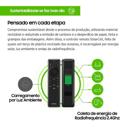 Samsung Smart TV 70" UHD 4K 70CU7700 2023, Processador Crystal 4K, Gaming Hub, Visual Livre de Cabos