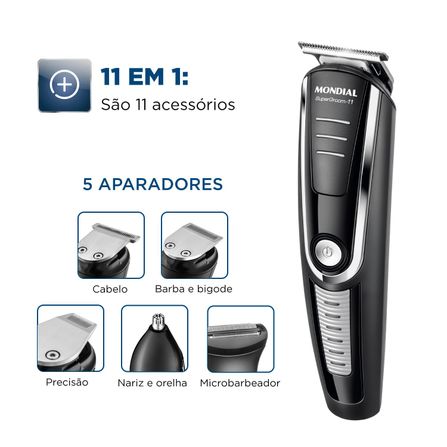 Aparador de Pelos Super Groom 11 Mondial BG-05