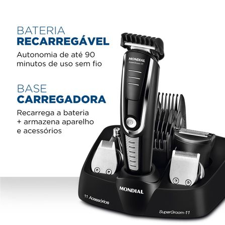 Aparador de Pelos Super Groom 11 Mondial BG-05