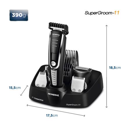 Aparador de Pelos Super Groom 11 Mondial BG-05