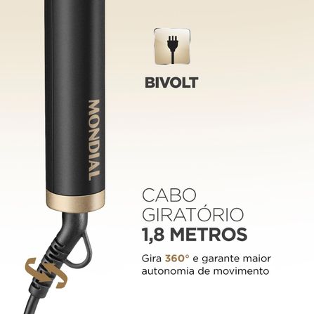 Escova Alisadora Black Gold Mondial EA-06