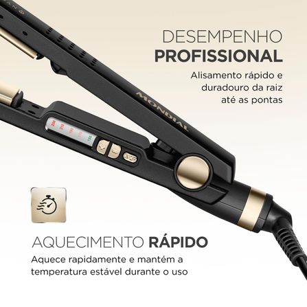 Prancha Alisadora Black Gold Argan Mondial P-30