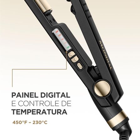 Prancha Alisadora Black Gold Argan Mondial P-30