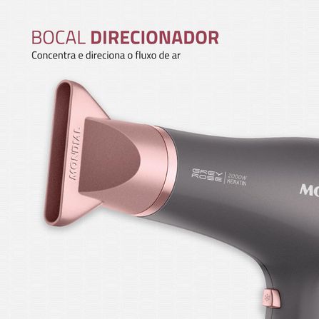 Secador de Cabelos Mondial Grafite/Rose - SCN-11