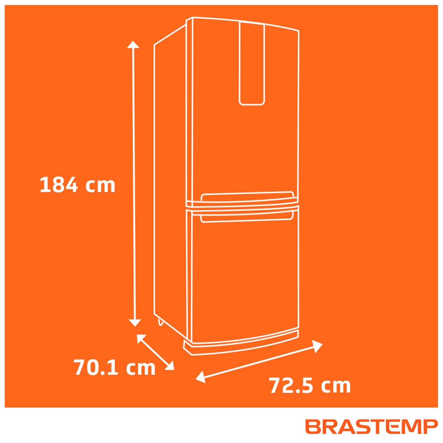 Refrigerador Brastemp Frost Free 443L Inox com Turbo Ice Inverse BRE57AK