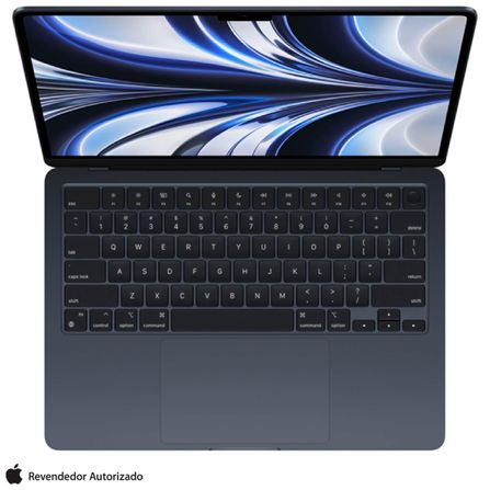 Notebook Apple MacBook Air 13" M2 (CPU de 8 núcleos e GPU de 8 núcleos, 8GB RAM , 256 GB SSD) - Meia-noite