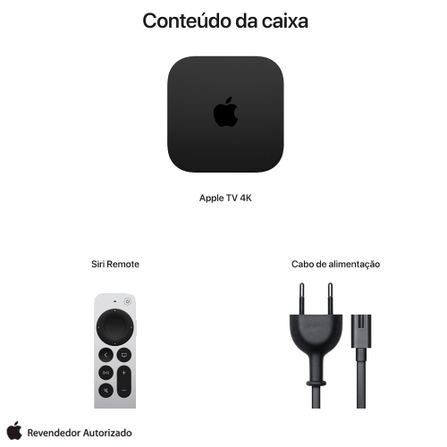 Apple TV 4K Wi-Fi 64GB – Preto - Apple - MN873BZ/A