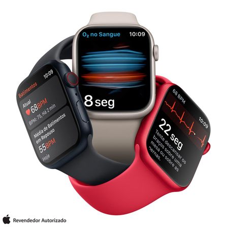 Apple Watch Series 8 (GPS + Cellular 45 mm) Caixa de Aço Inoxidável Prateada, Pulseira Estilo Milanês Prateada