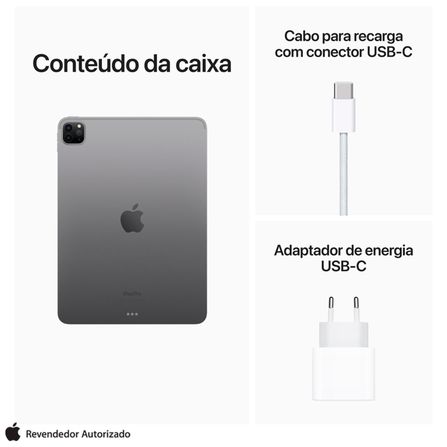 iPad Pro (4ª geração) Apple M2 (11", Wi-Fi + Cellular, 128GB) - Cinza-espacial