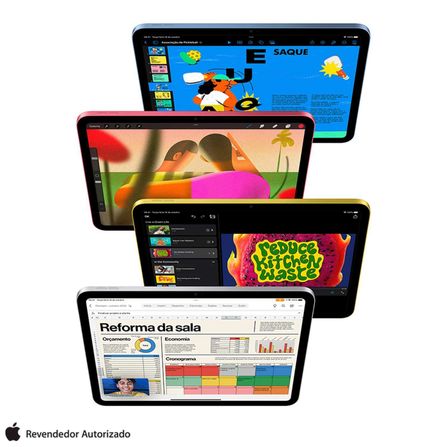 iPad (10ª geração) Apple A14 Bionic (10,9", Wi-Fi + Cellular, 64GB) - Prateado