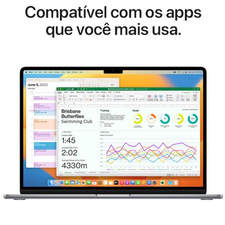 Notebook Apple MacBook Air 15" M2 (8GB RAM , 256 GB SSD) - Cinza Espacial