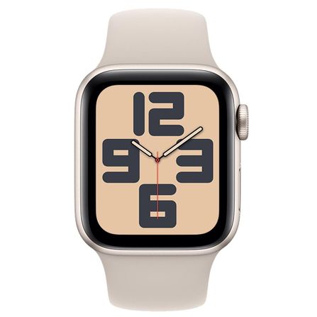 Apple Watch SE (GPS 40 mm) Caixa Estelar de Alumínio Pulseira Esportiva Estelar – P/M
