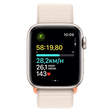 Apple Watch SE (GPS 40 mm) Caixa Estelar de Alumínio Pulseira Loop Esportiva Estelar