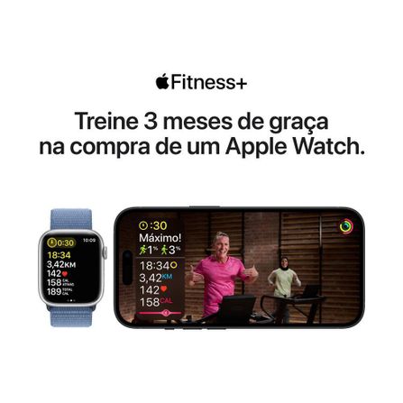 Apple Watch Series 9 (GPS + Cellular 45 mm) Caixa de Alumínio Estelar, Pulseira Esportiva Estelar – MG