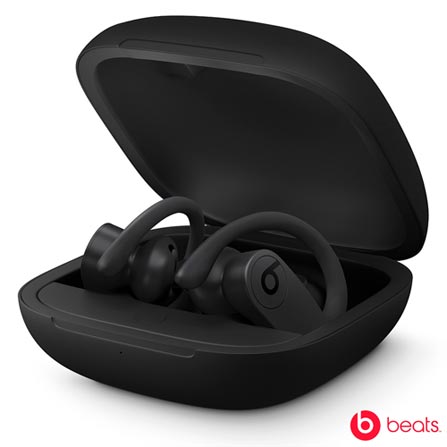 Fone De Ouvido Bluetooth Beats Powerbeats Pro Preto Bateria De Até 9H, Resistente Ao Suor E À Água, Ganchos Ajustáveis