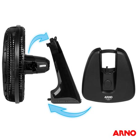 Ventilador de Mesa Arno Ultra Silence Force com 03 Velocidades Preto - VD40