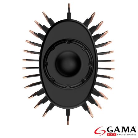 Escova Secadora Gama Italy Stylish Keration Brush 3D Preta e Cobre Metálico - KERATION