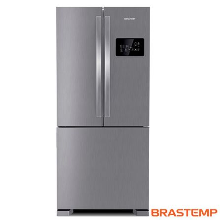 Refrigerador French Door Brastemp de 3 Portas Frost Free Side Inverse com 554L Inox - BRO85AK
