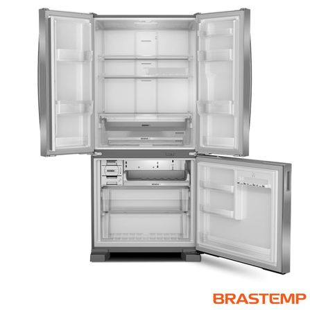 Refrigerador French Door Brastemp de 3 Portas Frost Free Side Inverse com 554L Inox - BRO85AK