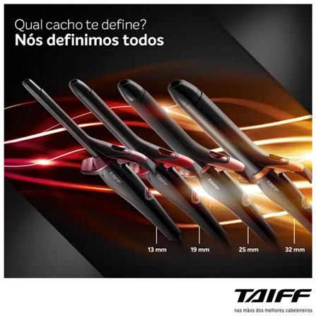 Modelador Taiff Curves 1" em Cerâmica Preto e Dourado - DHMODCURVE2
