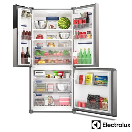 Refrigerador Multidoor Efficient Electrolux de 03 Portas Frost Free com 590 Litros AutoSense e Inverter Inox Look - IM8S