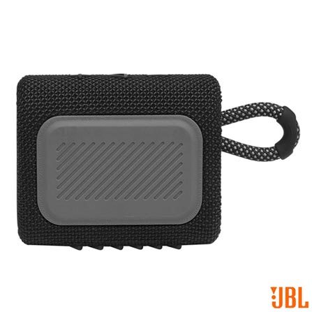 Caixa De Som Ultra Portátil JBL Go 3 Bluetooth Prova d'água 5h De Bateria 4,2W Potência Preto IP67