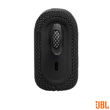 Caixa De Som Ultra Portátil JBL Go 3 Bluetooth Prova d'água 5h De Bateria 4,2W Potência Preto IP67