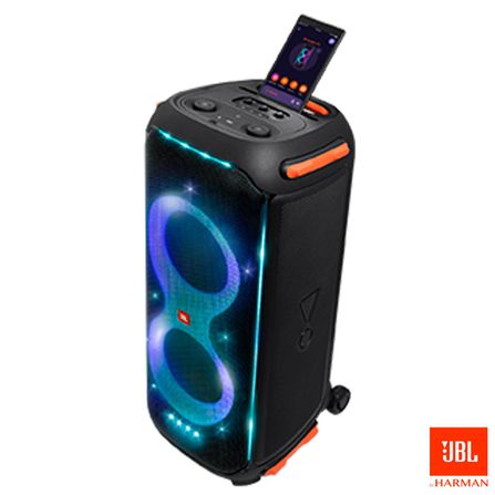 Caixa De Som Bluetooth JBL Partybox 710 Efeito Luzes LED Alça e Rodas Transporte IPX4 800W