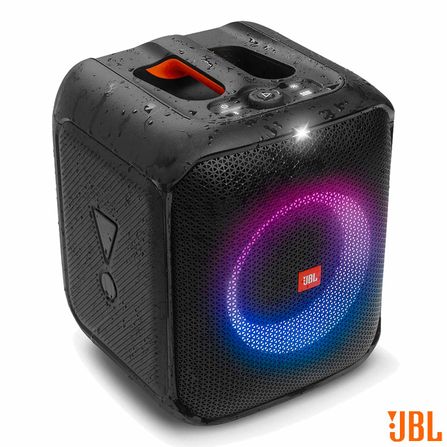 Caixa De Som Jbl Partybox Encore Essential Efeito De Luzes, Até 6H De Bateria, À Prova De Respingos Ipx4 E 100W Rms