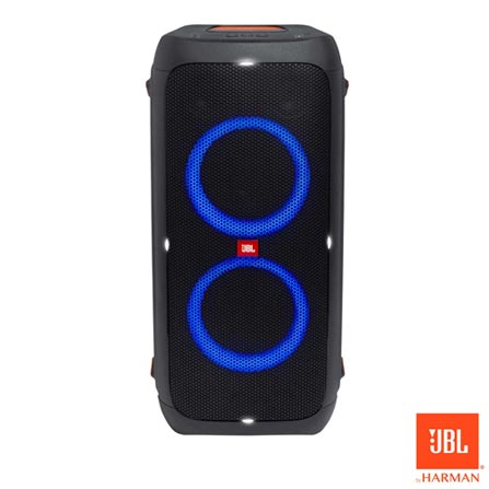 Caixa De Som Bluetooth JBL Partybox 310 18h Bateria Efeito Luzes Alça e Rodas Transporte IPX4 240W