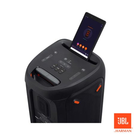 Caixa De Som Bluetooth JBL Partybox 310 18h Bateria Efeito Luzes Alça e Rodas Transporte IPX4 240W