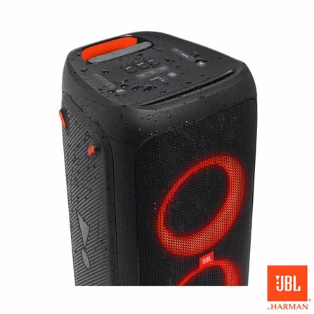 Caixa De Som Bluetooth JBL Partybox 310 18h Bateria Efeito Luzes Alça e Rodas Transporte IPX4 240W