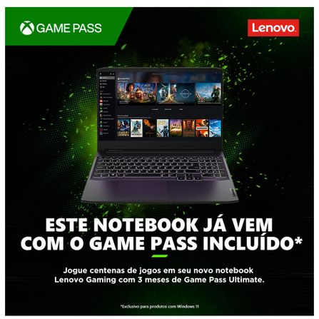 Notebook Gamer Lenovo Gaming 3i, Intel Core i5, 8GB, 512GB SSD, Nvidia GTX1650, 15,6", Win 11 - 82MG0009BR