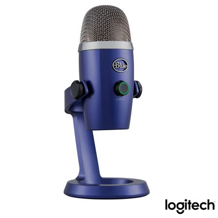 Microfone Blue Microphones Condensador USB Blue Yeti Nano Azul - 988-000089