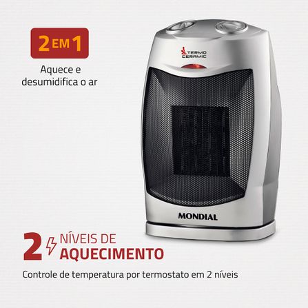 Aquecedor Termo Ceramic A-05 com 1500W Potência - Mondial
