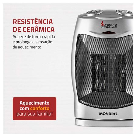 Aquecedor Termo Ceramic A-05 com 1500W Potência - Mondial
