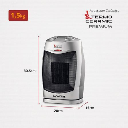 Aquecedor Termo Ceramic A-05 com 1500W Potência - Mondial
