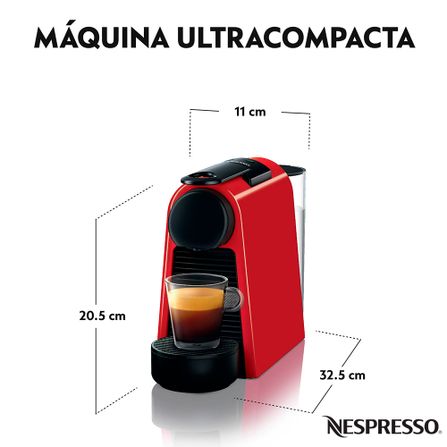 Cafeteira Nespresso Essenza Mini Vermelha para Café Espresso - D30-BR