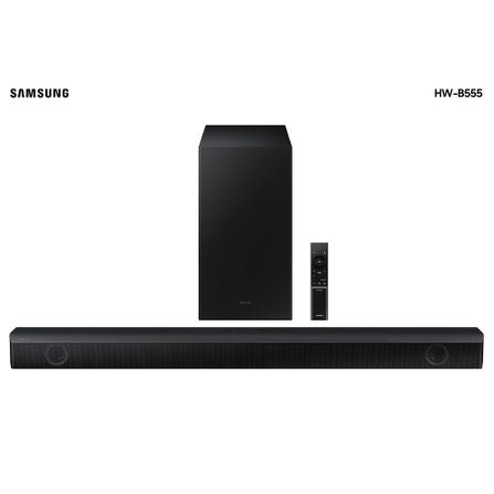 Soundbar Samsung HWB555, 2.1 Canais Wireless, Dolby Digital 2.0, Modo Game, Multiconexão por Bluetooth