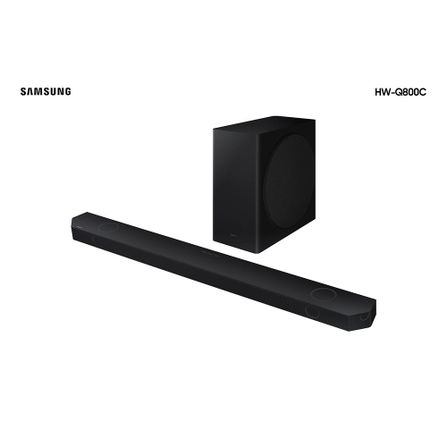 Soundbar Samsung HWQ800C, 5.1.2 Canais, Bluetooth, Subwoofer sem fio, Wireless Dolby Atmos, Alexa Int.