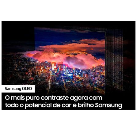 Samsung Smart TV 55” Polegadas OLED 4K 55S90C 2023, Painel de Pontos Quânticos, 144hz, Processador com IA