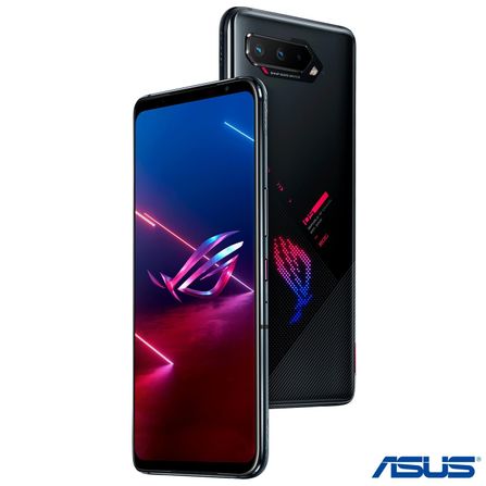 ROG Phone 5s Asus Gamer, Tela 6,78" AMOLED 144 Hz/1ms, 5G, 12GB, 256GB, Câmera Tripla 64MP+13MP+5MP - ZS676KS-1A020