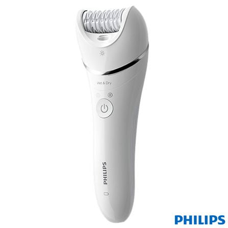 Depilador Elétrico Phillips Satinelle para uso Molhado com 01 Velocidade Branco com detalhes em Chumbo - BRE700/00