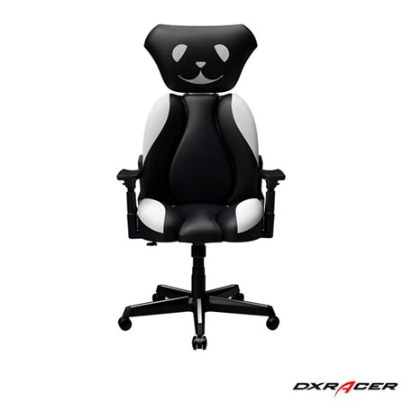 Cadeira Dog Giratória Reclinável e com Regulagem de Altura Preta e Branca - DXRACER