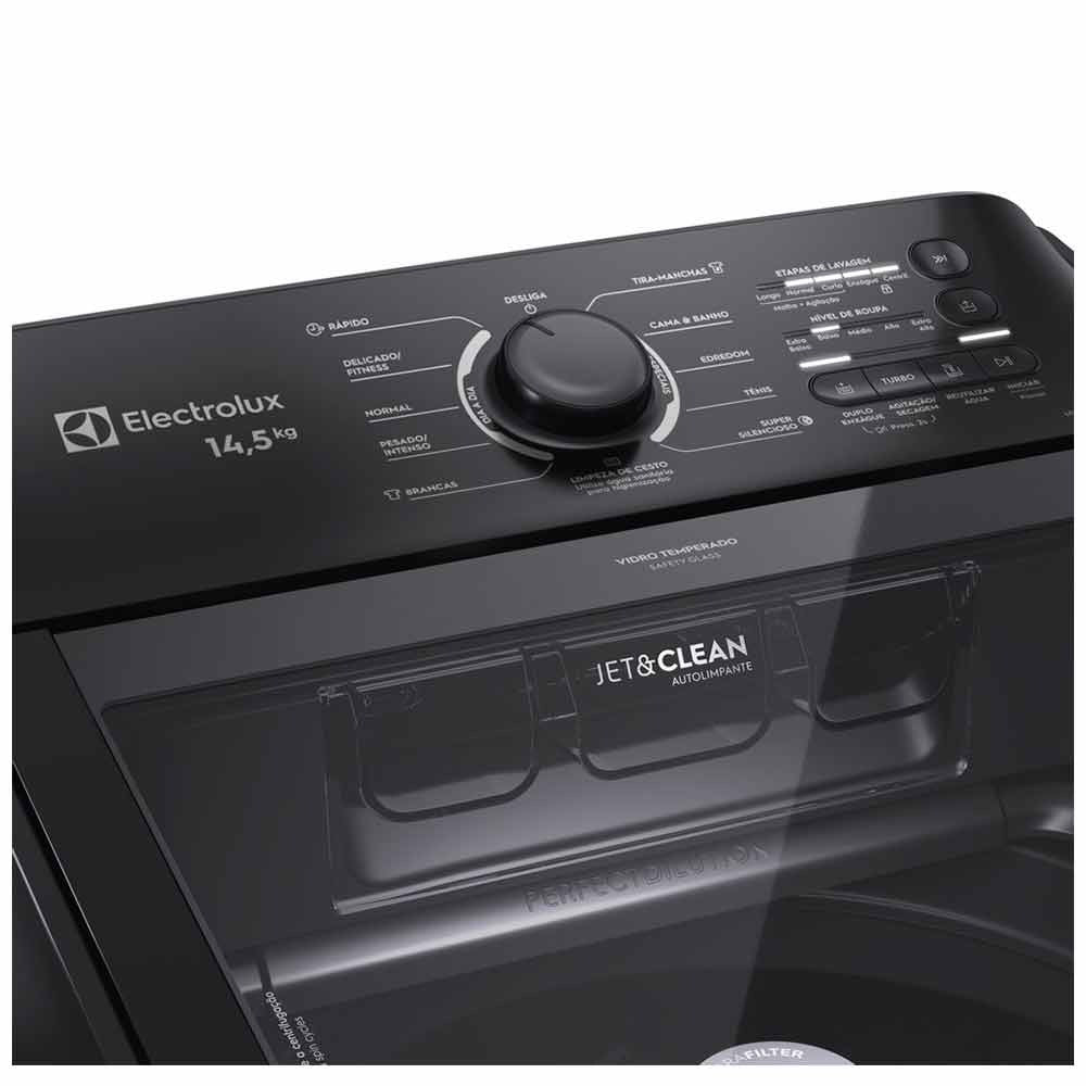 Lavadora de Roupas Electrolux 14,5 Kg Efficient com 11 Programas de Lavagem, Jet&Clean e Ultra Filter - LEP15