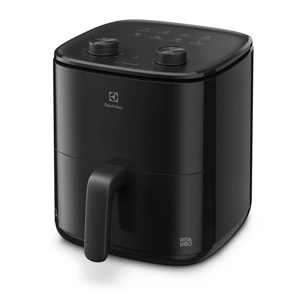 Air Fryer Electrolux por Rita Lobo 3L Preta Efficient c/ Desligamento Automático 1200W (EAF05)