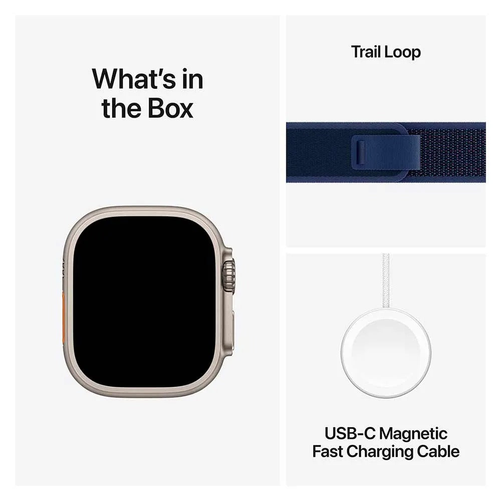 Apple Watch Ultra 2 (GPS + Cellular 49mm) Caixa Natural de Titânio com Pulseira Loop Trail Azul - M/G